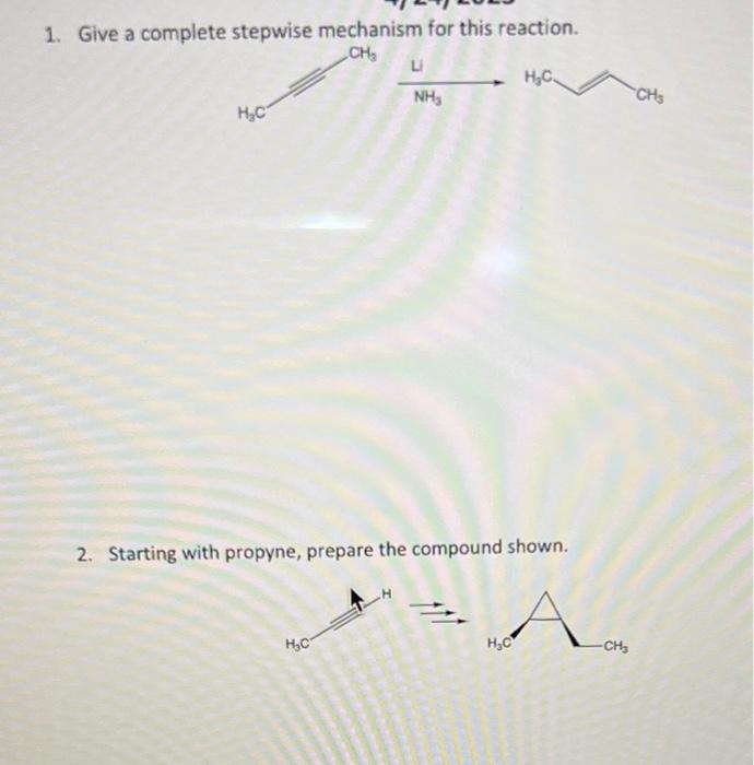 Solved 1. Give a complete stepwise mechanism for this | Chegg.com