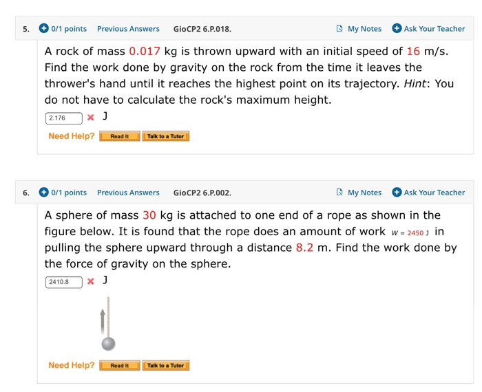 Solved 5. 0/1 Points Previous Answers GioCP2 6.P.018. My | Chegg.com