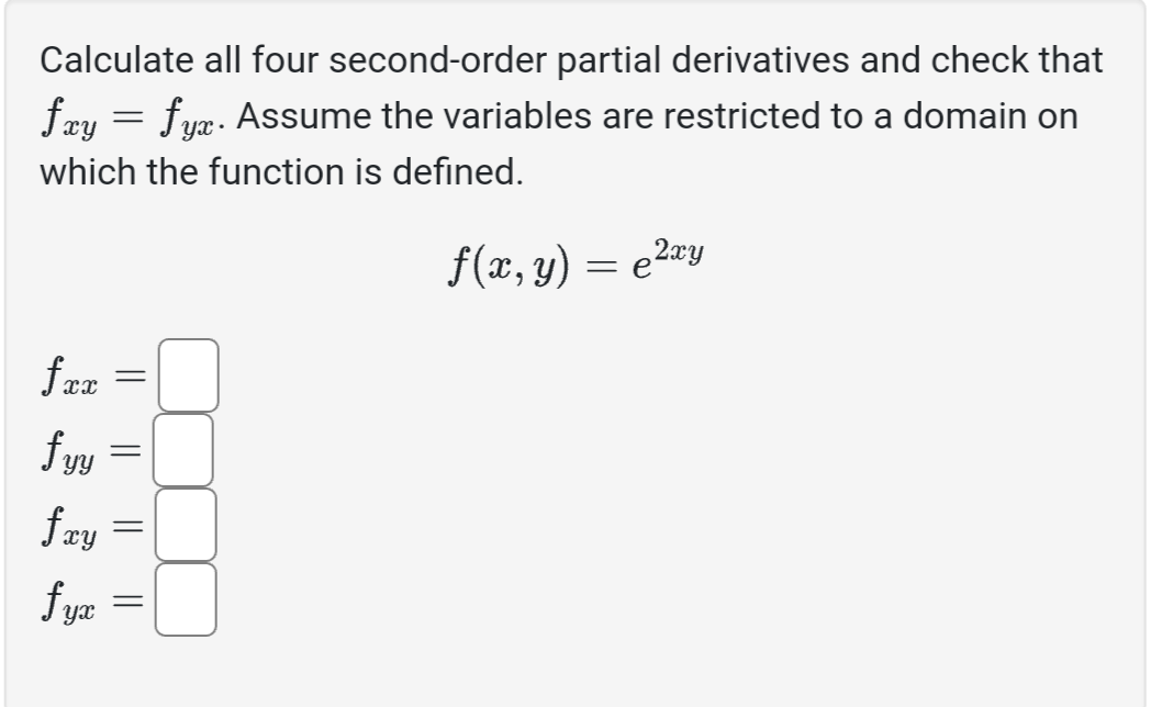 calculate-all-four-second-order-partial-derivatives-chegg