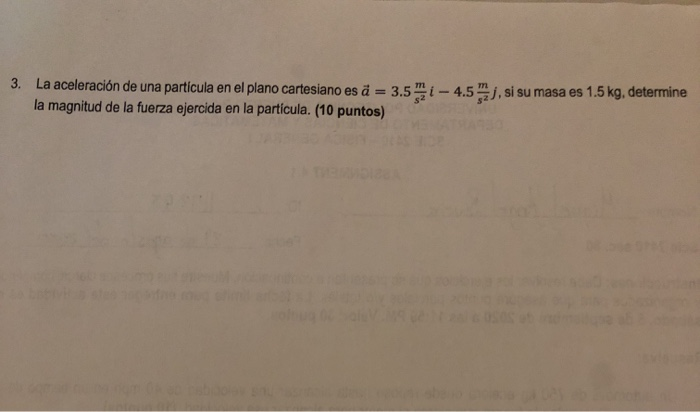 Solved The Acceleration Of A Particle In The Cartesian Pl Chegg Com