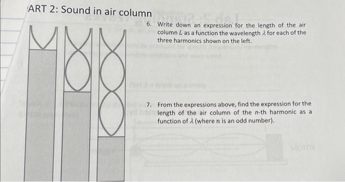 Solved ART 2: Sound in air column 6. Write down an | Chegg.com