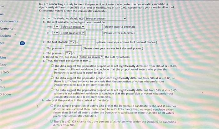 Solved You are conducting a study to see if the proportion | Chegg.com