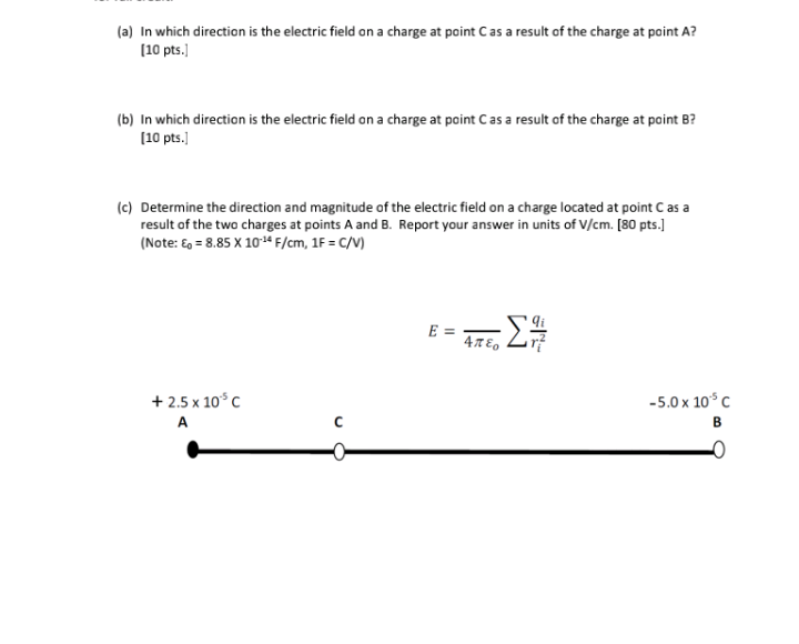 Solved (a) In which direction is the electric field on a | Chegg.com
