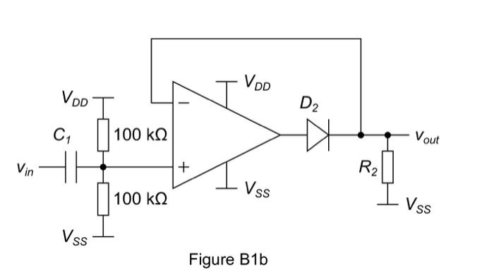 Solved Figure B1CThe circuit shown in Figure B1b includes a | Chegg.com