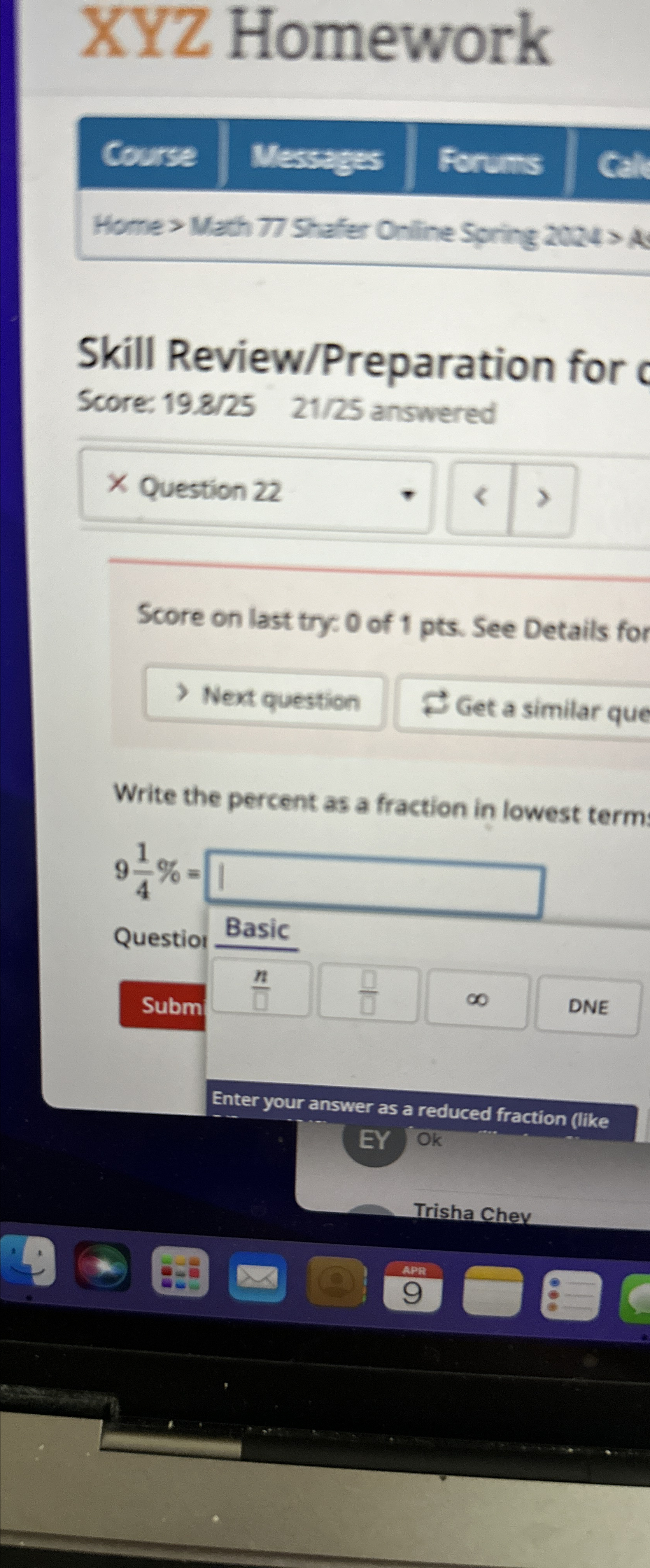 Solved XYZ HomeworkHome > ﻿Wath 77 ﻿Shafer Online Spring | Chegg.com