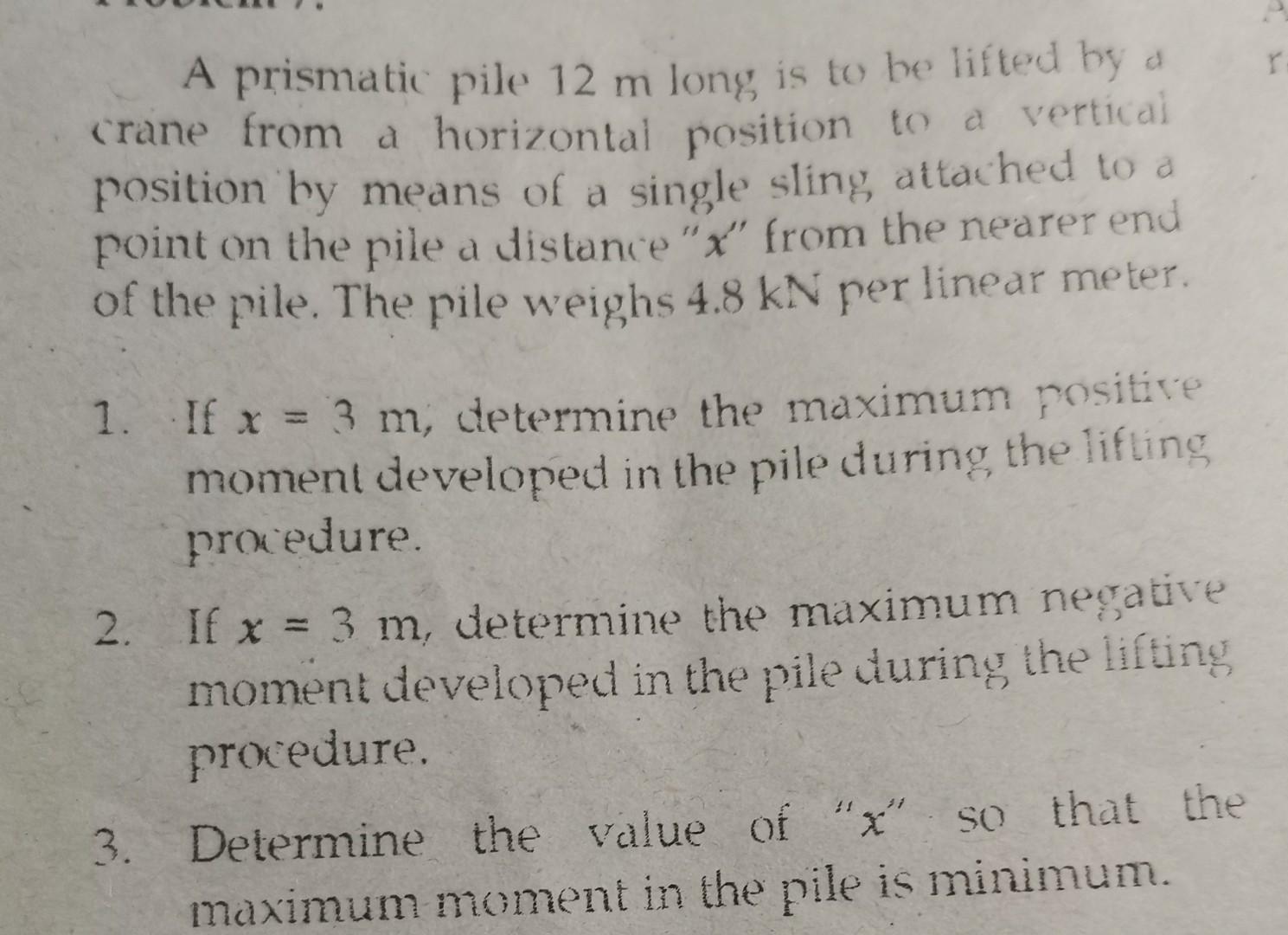 Solved crane from a horizontal position position hy means of