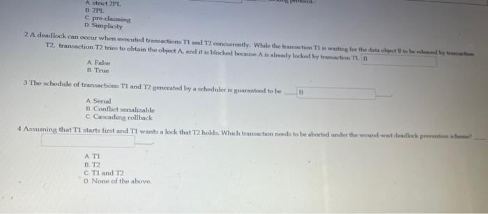 Solved Consider The Following Two Transactions: | Chegg.com