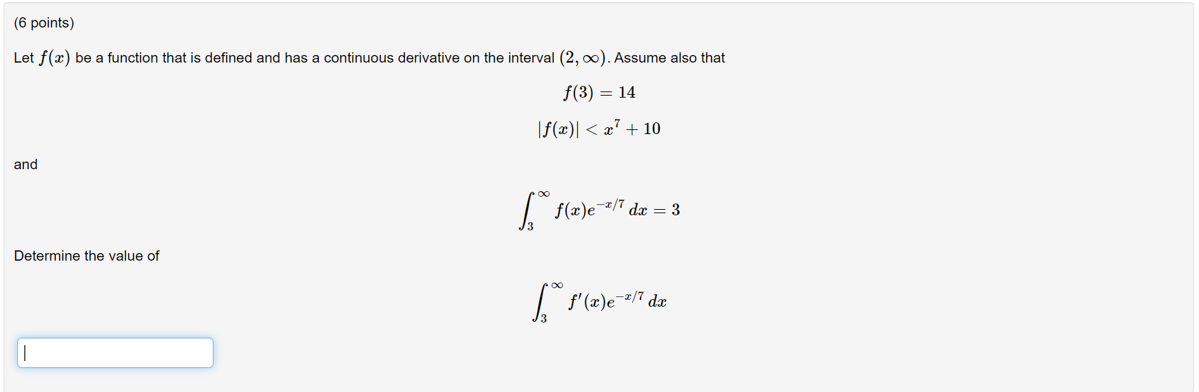 Solved (6 ﻿points)Let f(x) ﻿be a function that is defined | Chegg.com
