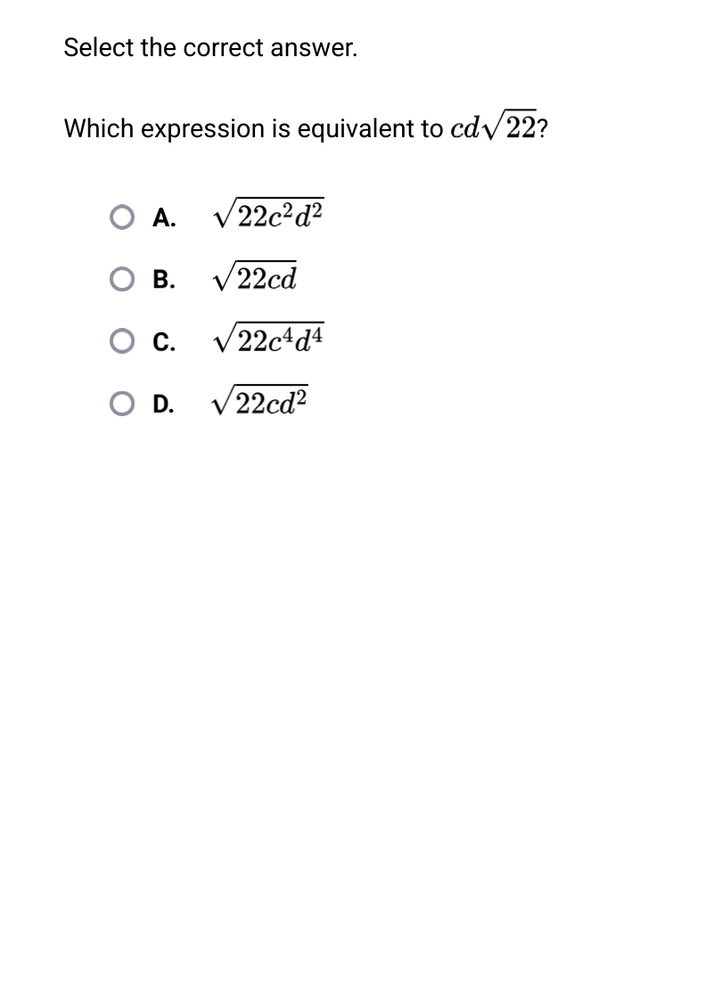 Solved Select the correct answer.Which expression is | Chegg.com