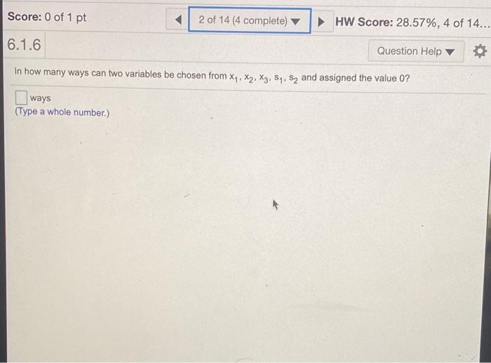 Solved Score: 0 of 1 pt 2 of 14 (4 complete) HW Score: | Chegg.com