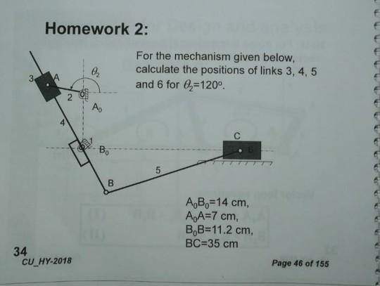 Solved Homework 2: For the mechanism given below, calculate | Chegg.com