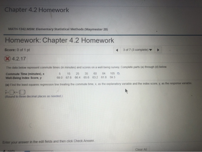 Solved Chapter 4.2 Homework MATH-1342.MSW: Elementary | Chegg.com