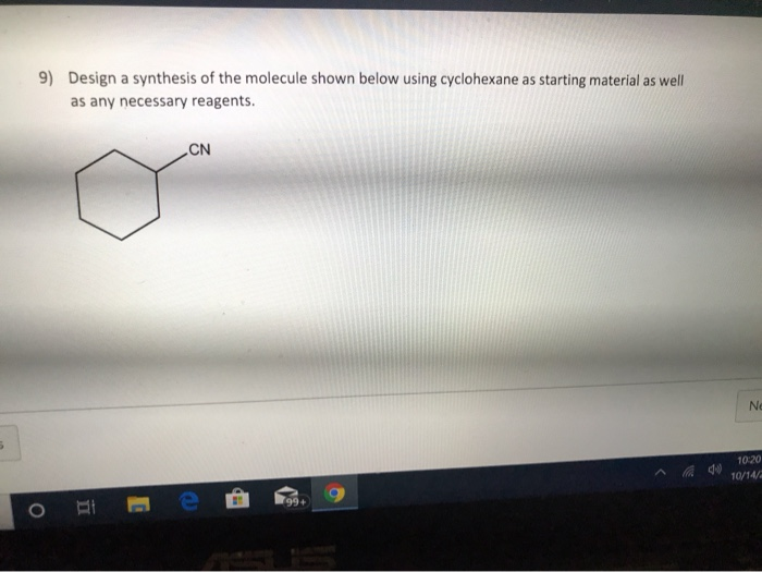 Solved 9) Design A Synthesis Of The Molecule Shown Below | Chegg.com