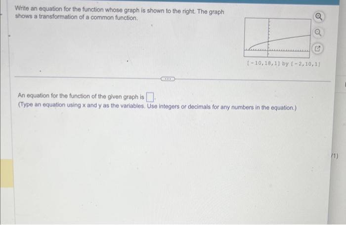 Solved Write an equation for the function whose graph is | Chegg.com