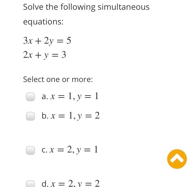 Solve The Following Simultaneous Equations 3x 2y Chegg Com