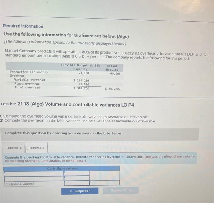 Solved Required Informetion Use the following information | Chegg.com