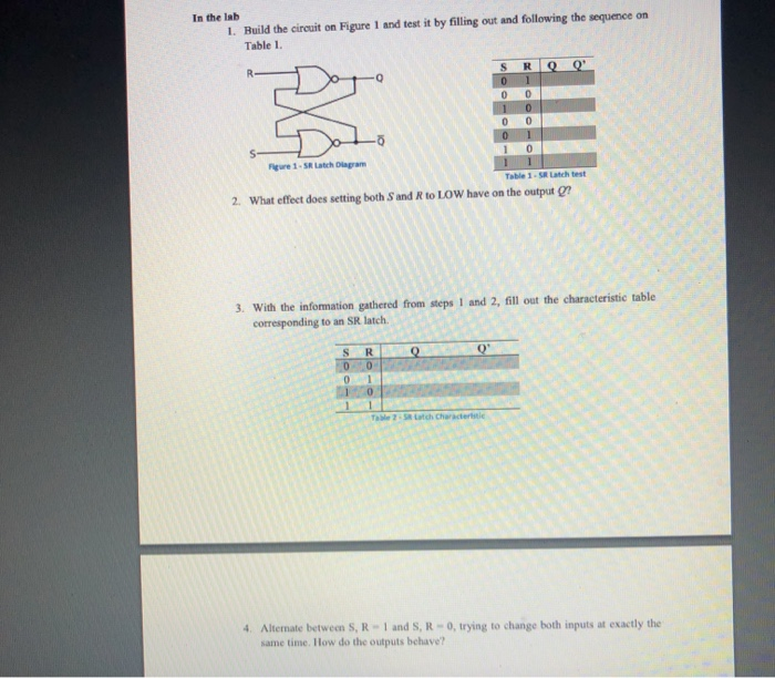 Solved In the lab 1. Build the circuit on Figure 1 and test | Chegg.com