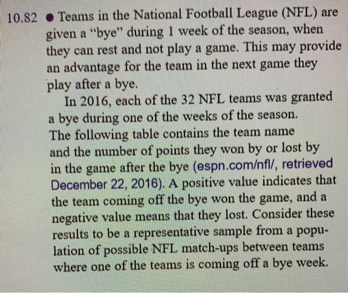 Do Some NFL Teams Have An Advantage Based On Their Bye Week?