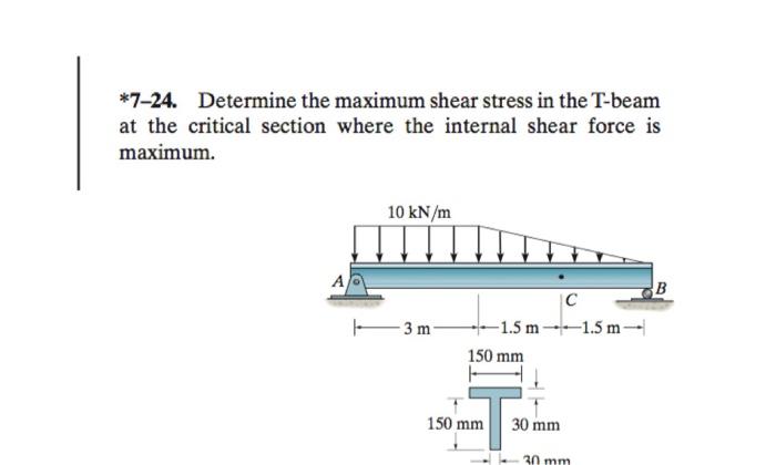 Solved *7-24. Determine the maximum shear stress in the | Chegg.com