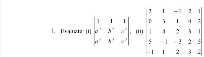 Solved \\( \\left|\\begin{array}{ccc}1 & 1 & 1 \\\\ a^{2} & | Chegg.com