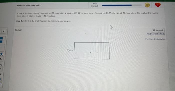 Solved . In og 2 0 C Question 6 of 8 Step 3 of 3 A Chegg