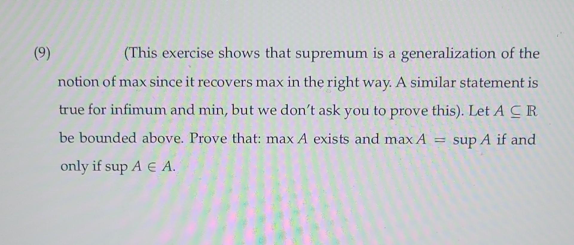 Solved This is a question on real analysis. Please answer | Chegg.com