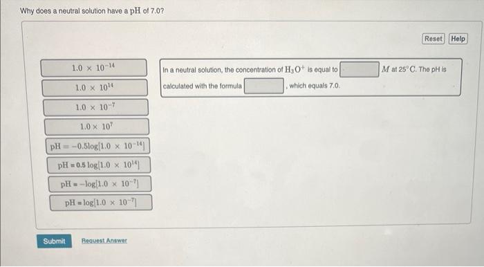 the ph of a neutral solution at 25 c is