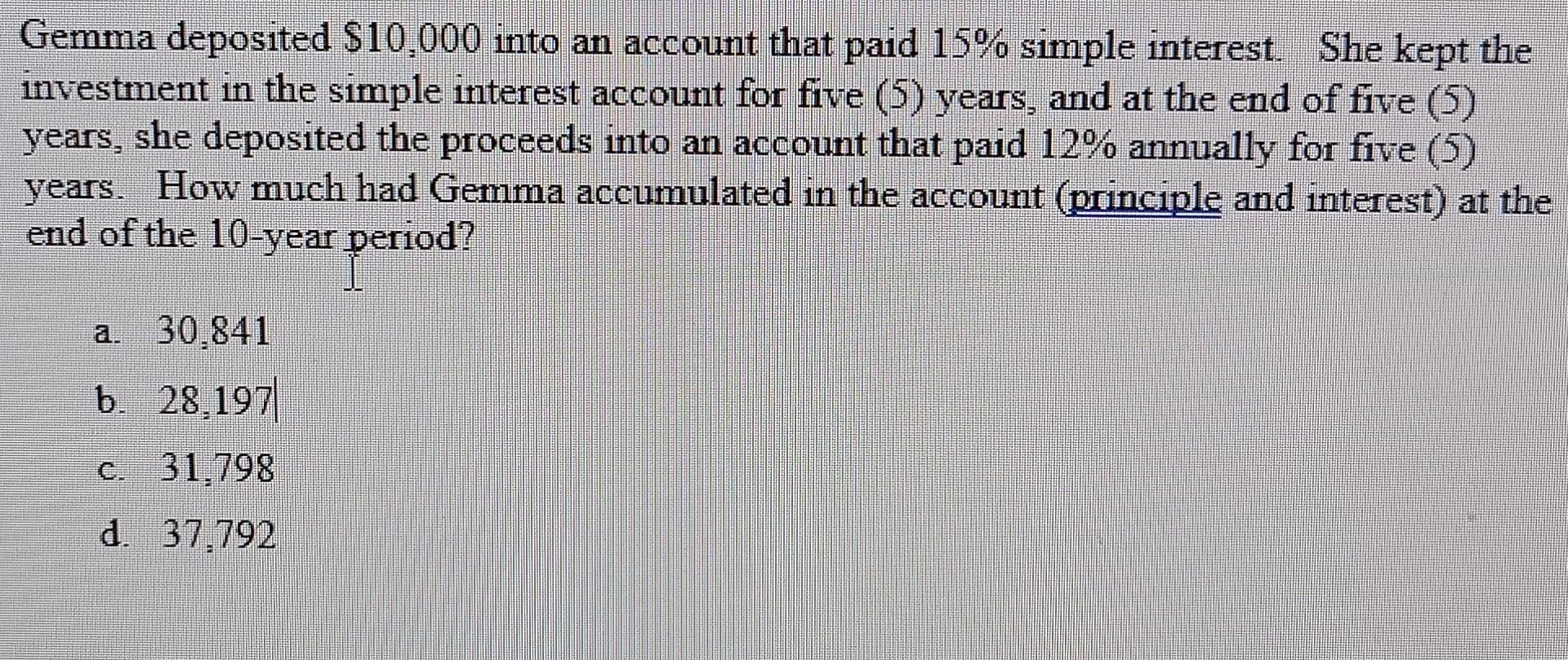 Solved I need help solving this problem in excel my answer | Chegg.com