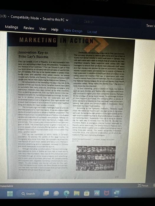 Innovation Key to Frito Lay's Success lote aven tre | Chegg.com