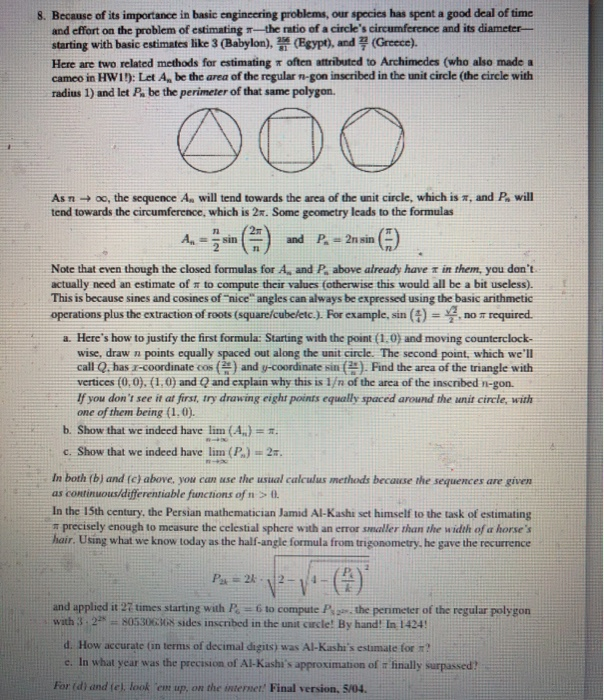 Solved 8. Because of its importance in basic engineering | Chegg.com