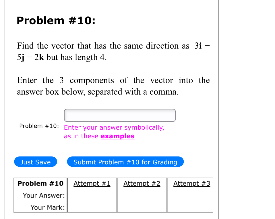 Solved Problem #10:Find the vector that has the same | Chegg.com