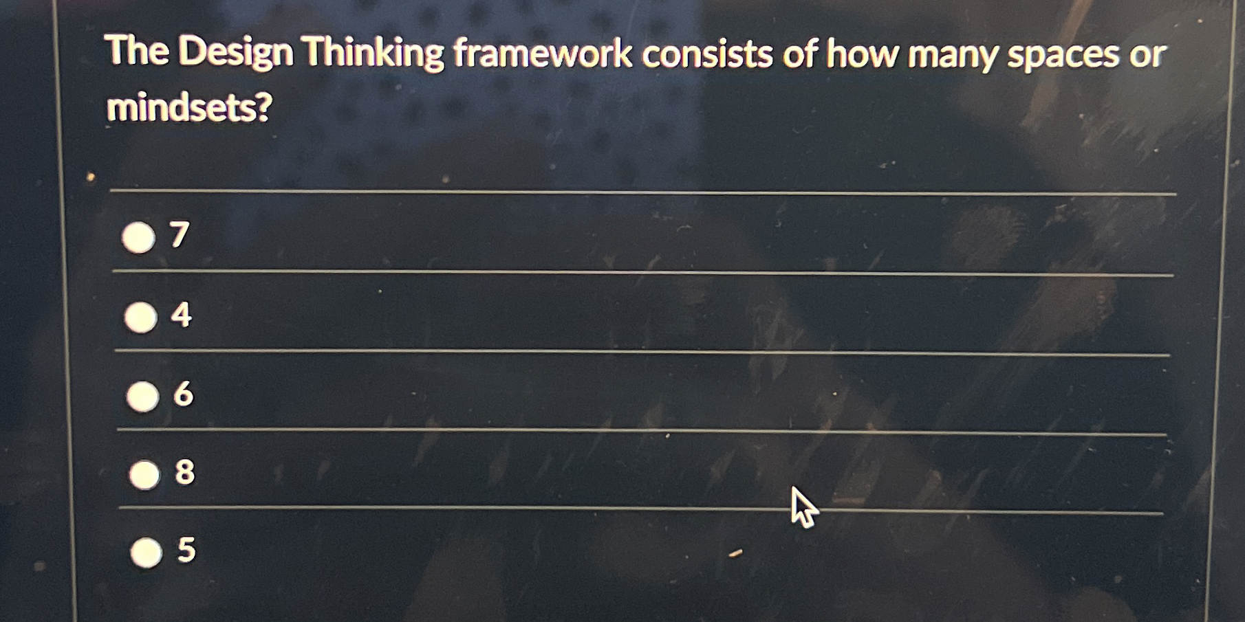 Solved The Design Thinking framework consists of how many | Chegg.com