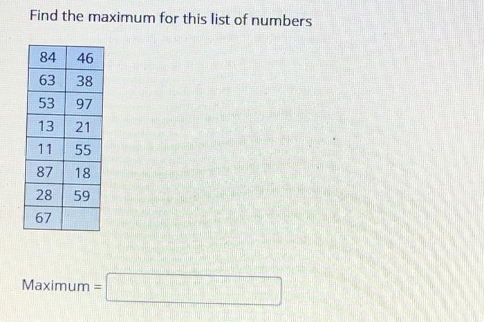 What Is The Mean For This List Of Numbers 3 6 12