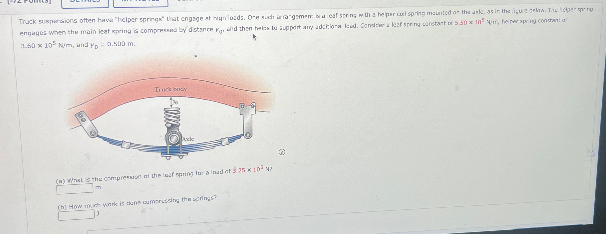 Solved Truck suspensions often have "helper springs" that