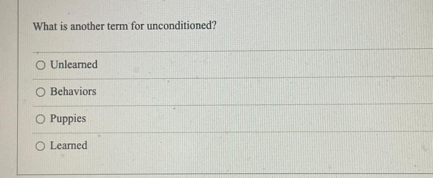 Solved What is another term for | Chegg.com