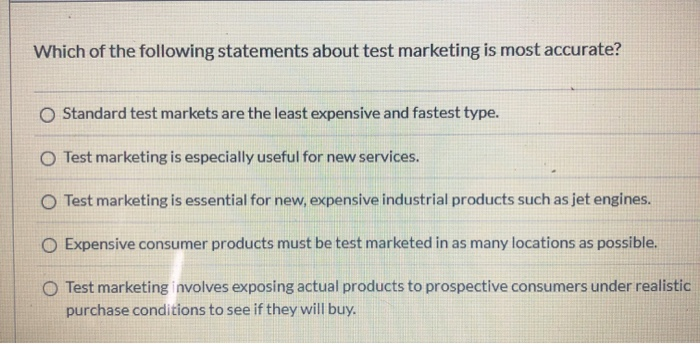 Which Statement About Marketing Is Most Accurate