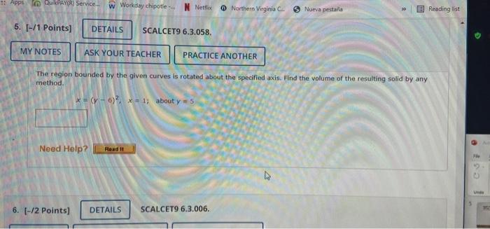 Solved OOR TEACHER PRACTICE ANOTHER Find the volume of the | Chegg.com