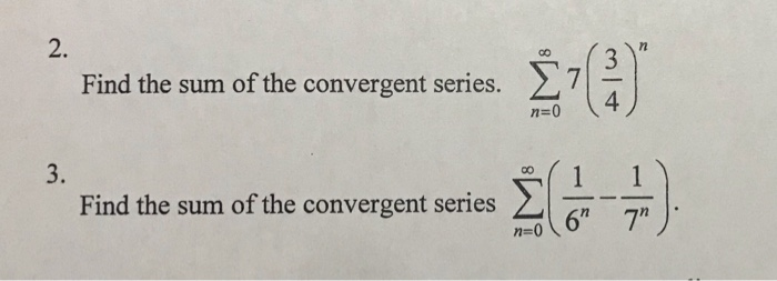 how to find the sum of convergent series