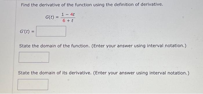 Solved Find the derivative of the function using the | Chegg.com