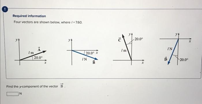Solved Required information Four vectors are shown below, | Chegg.com