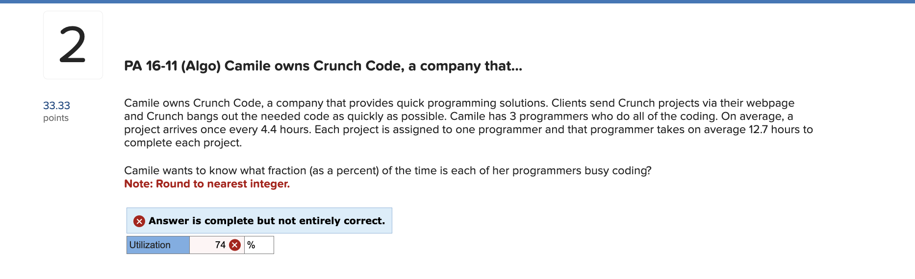 Who Owns Program Code Solved PA 16-11 (Algo) Camile owns Crunch Code, a company | Chegg.com
