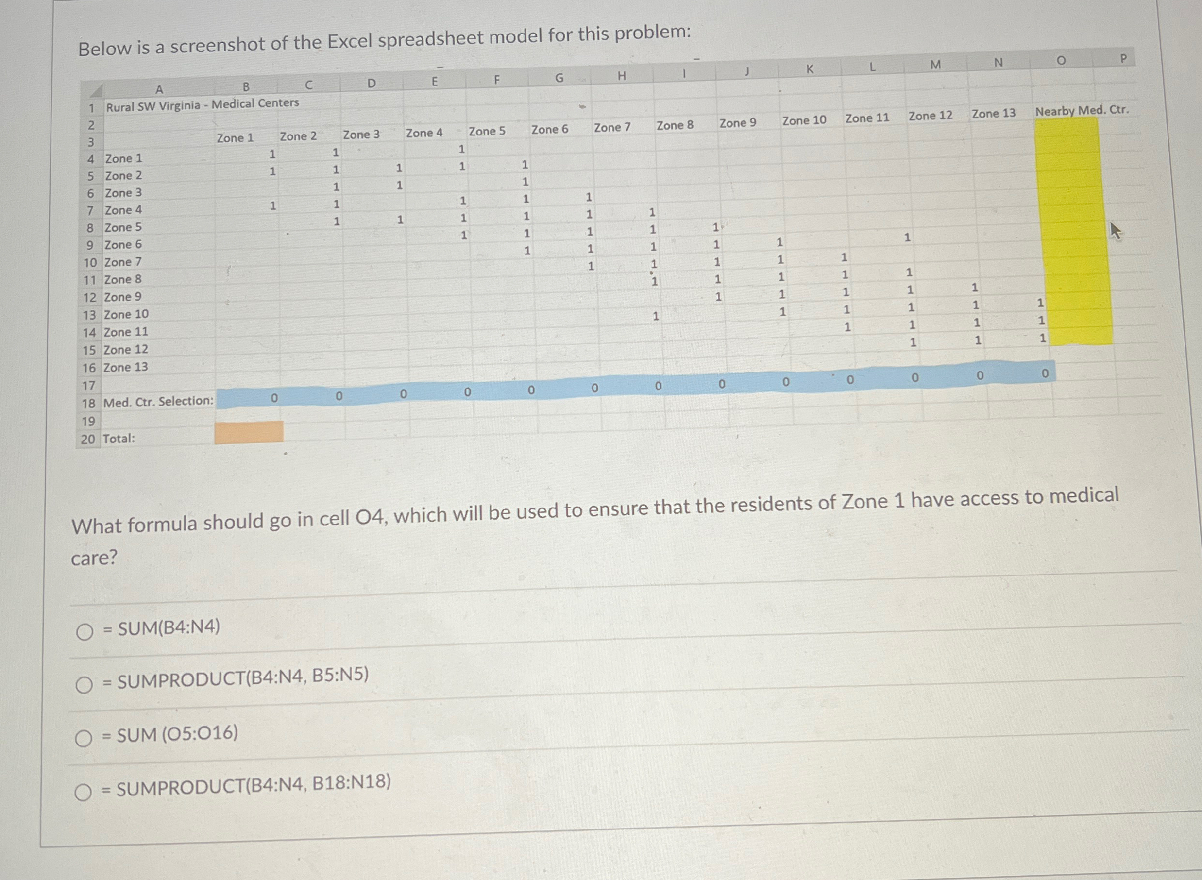Solved Below is a screenshot of the Excel spreadsheet model | Chegg.com