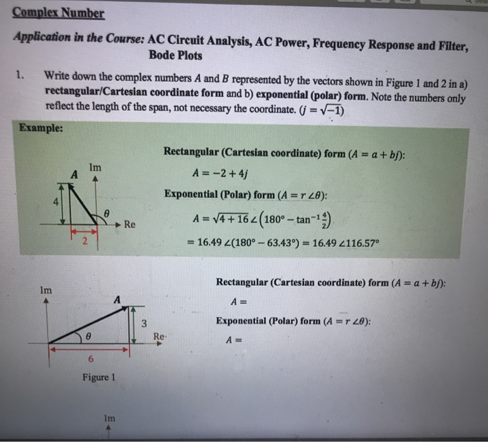 Solved Complex Number Application in the Course: AC Circuit | Chegg.com