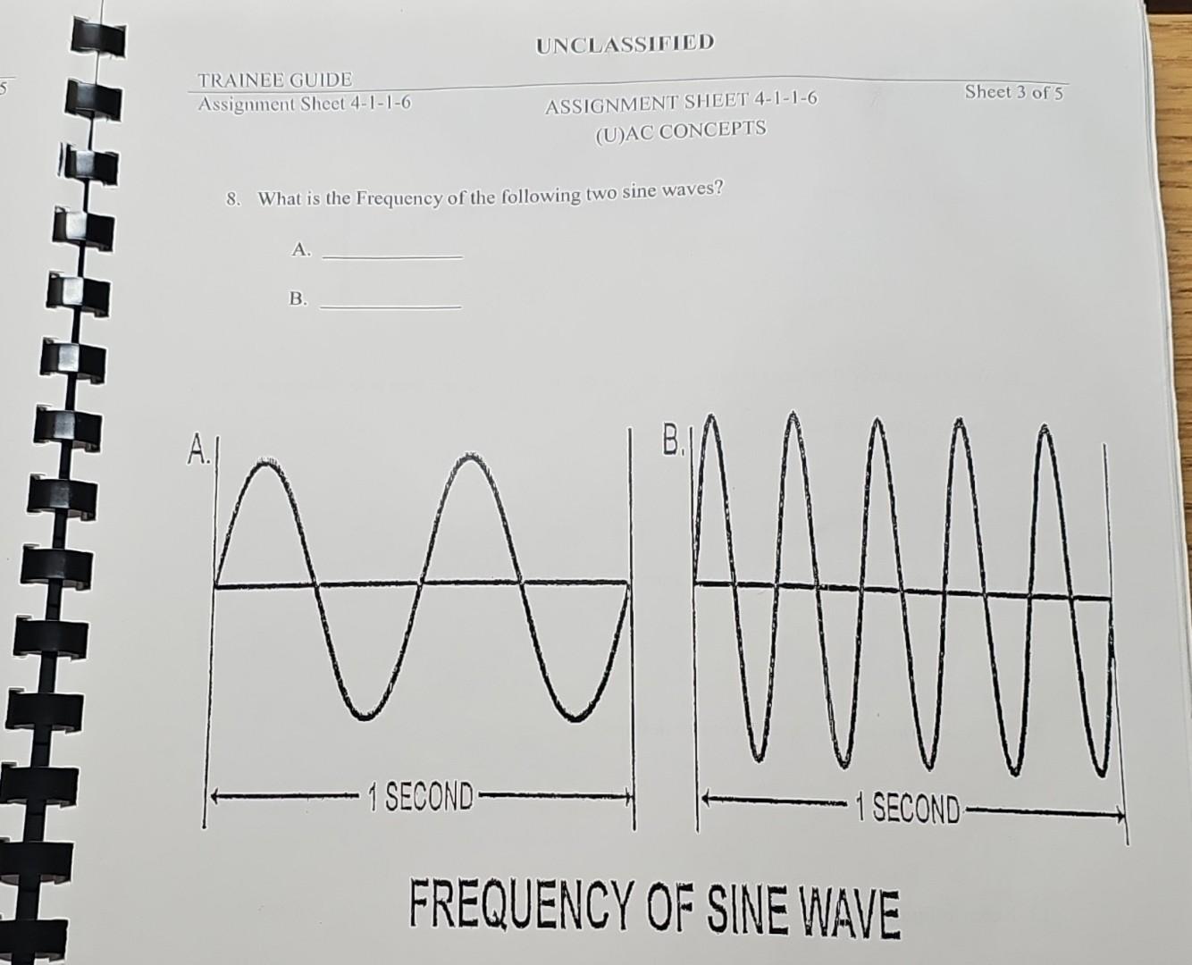 Solved FREQUENCY OF SINE WAVE | Chegg.com