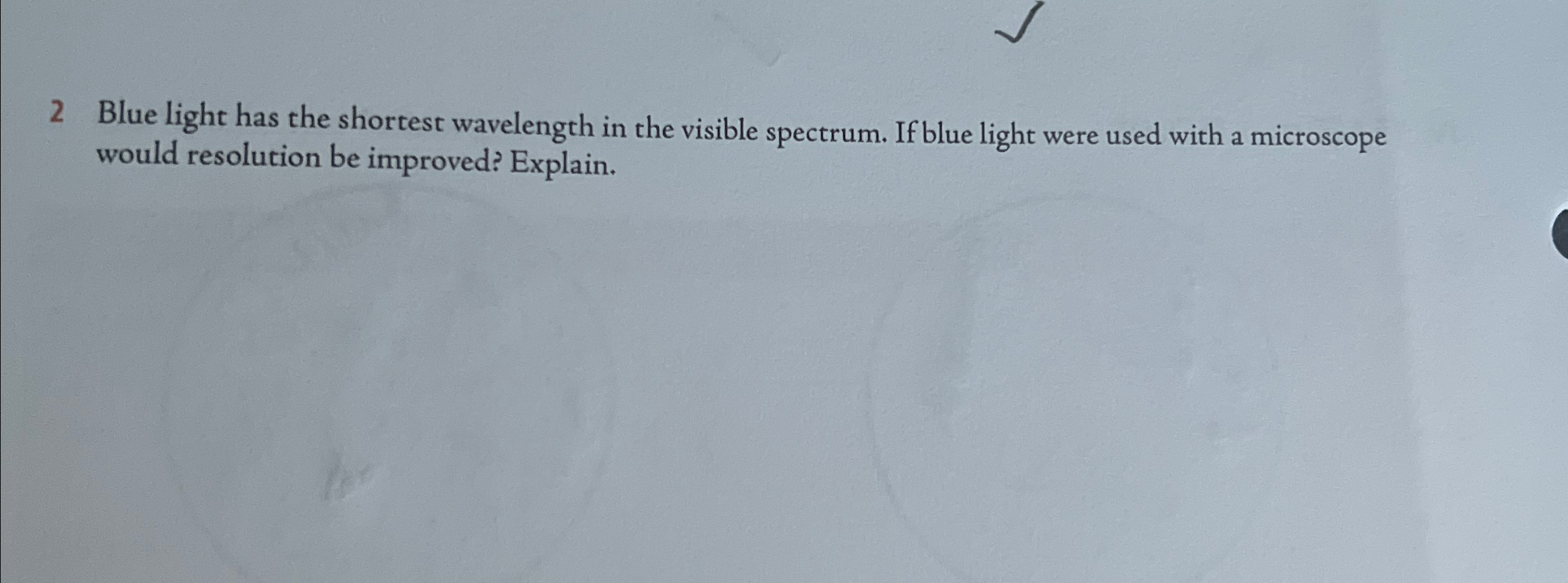 what is the shortest wavelength in the visible light spectrum