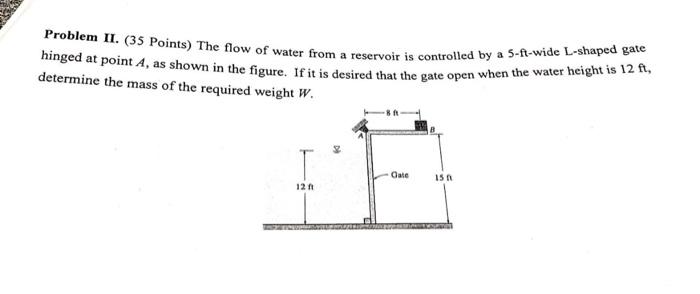 Solved Problem II. (35 Points) The flow of water from a | Chegg.com