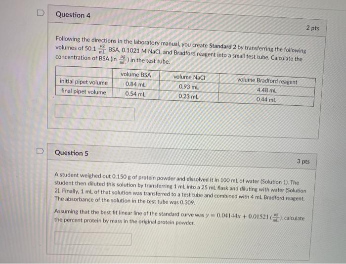 Solved Question 4 2 pts Following the directions in the | Chegg.com