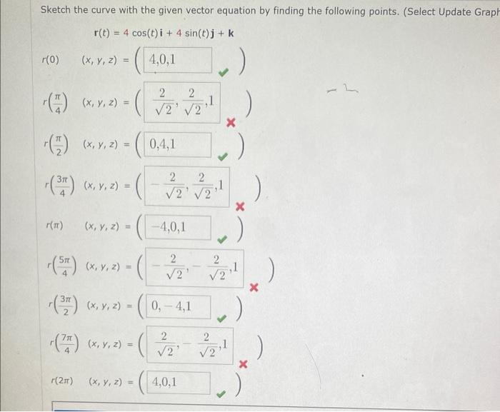 Solved Sketch The Curve With The Given Vector Equation By