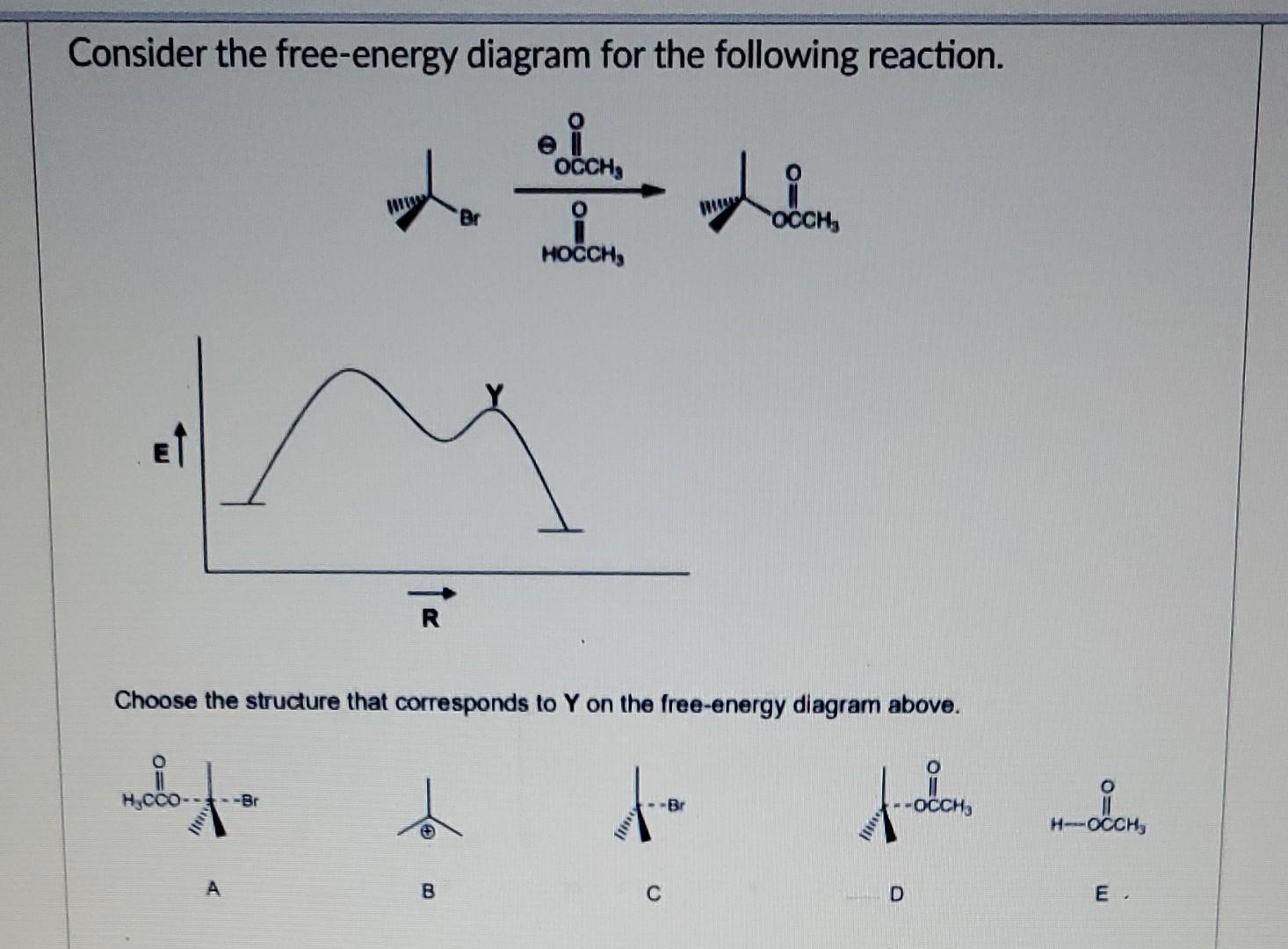 Solved Consider The Free-energy Diagram For The Following | Chegg.com