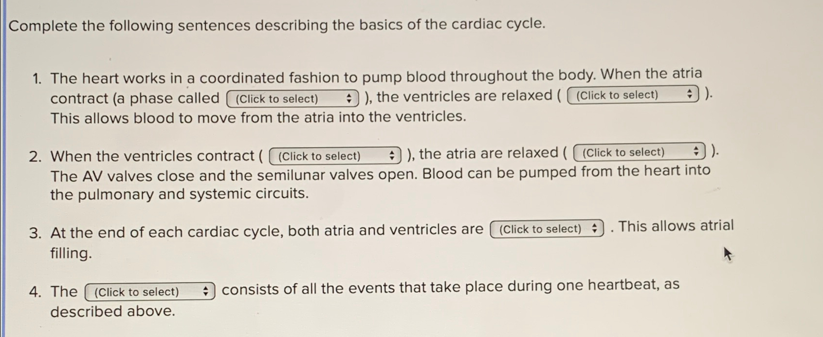 Solved Complete the following sentences describing the | Chegg.com